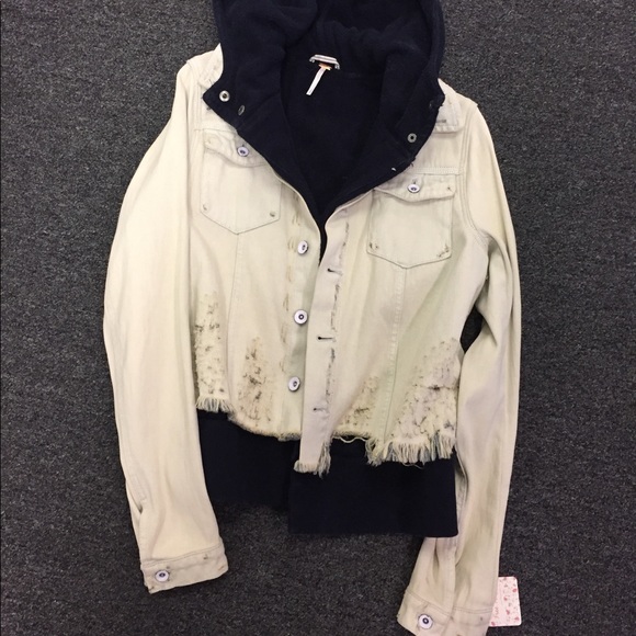 Double Weave Denim Jacket By Free People BNWT - Picture 5 of 5